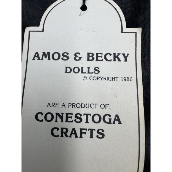 Vintage Pair of Folk Art Handmade Faceless Amish Cloth Rag Dolls Amos & Becky - Picture 5 of 11